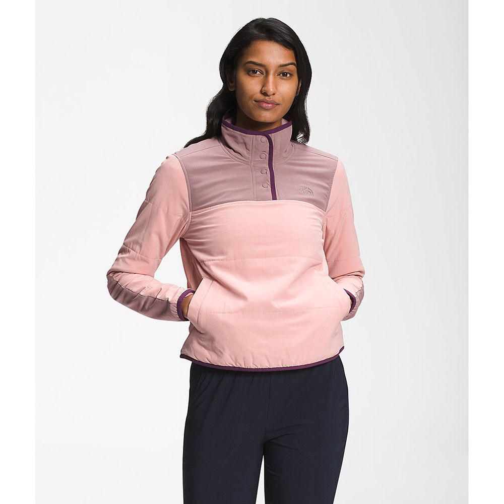 The North Face Mountain Pullover Γυναικεια Φούτερ - Ροζ / Ανοιχτο Μαυρα (UFJO48309)